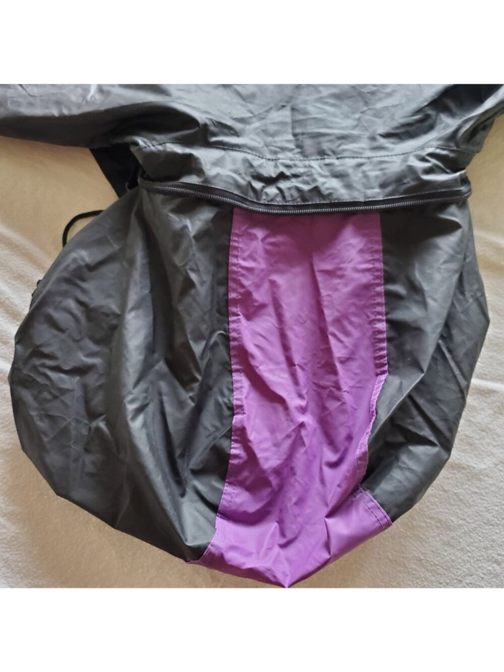 Xena Warrior Princess Pullover Windbreaker Black Purple XXL Parka Rain Coat 90s - Picture 13 of 14